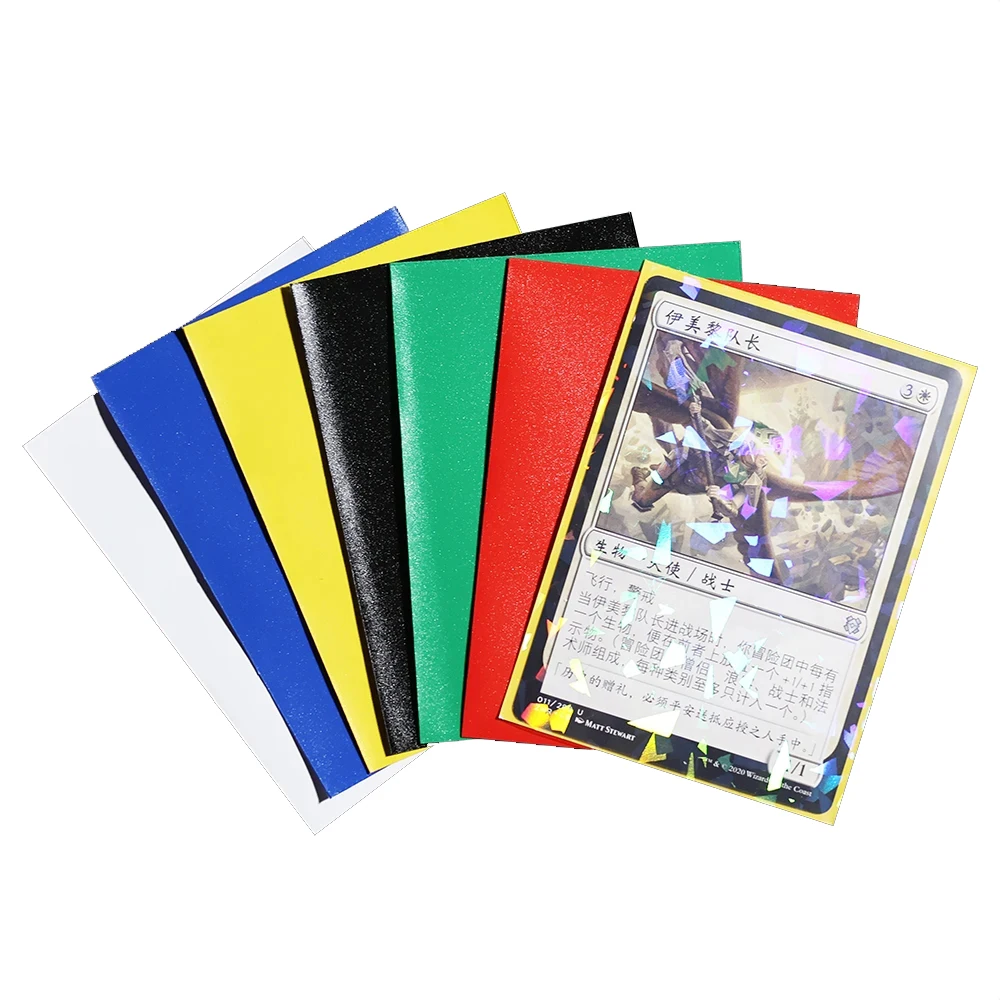 

Рукава для карт MTG 100 шт./партия, разноцветные рукава из драгоценных камней, защищающие ваши торговые карты и коллекционные карты, стандартный размер 66x91 мм