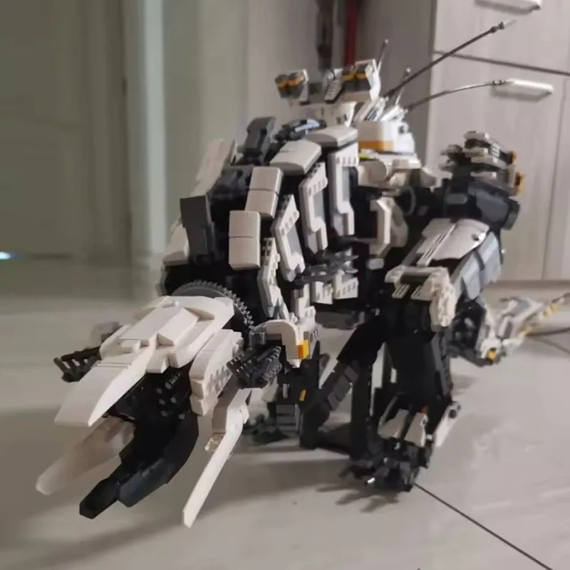 Фото В наличии MOC Horizons Dawn Game Claw Monster с длинной шеей Mecha Beast Tooth Строительные блоки Механические кирпичи-жирафы Monster №4