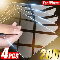 4pcs full cover tempered glass for iphone 11 12 13 pro mini 14 xs max screen protector iphone x xr 6s 7 8 plus protective glass