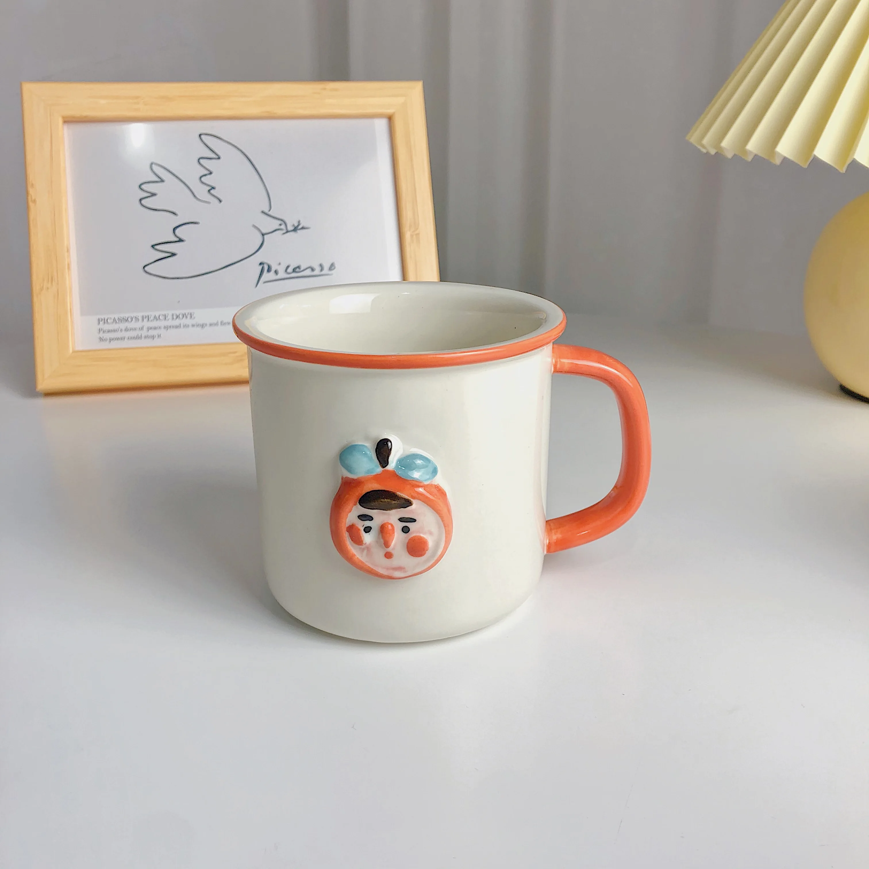 

Coffee Mug Travel Kawaii Cups Cup Mug for Tea Mugs Ceramic Coffe Cute Breakfast Cofee Drinkware Kitchen Dining Bar Home Garden