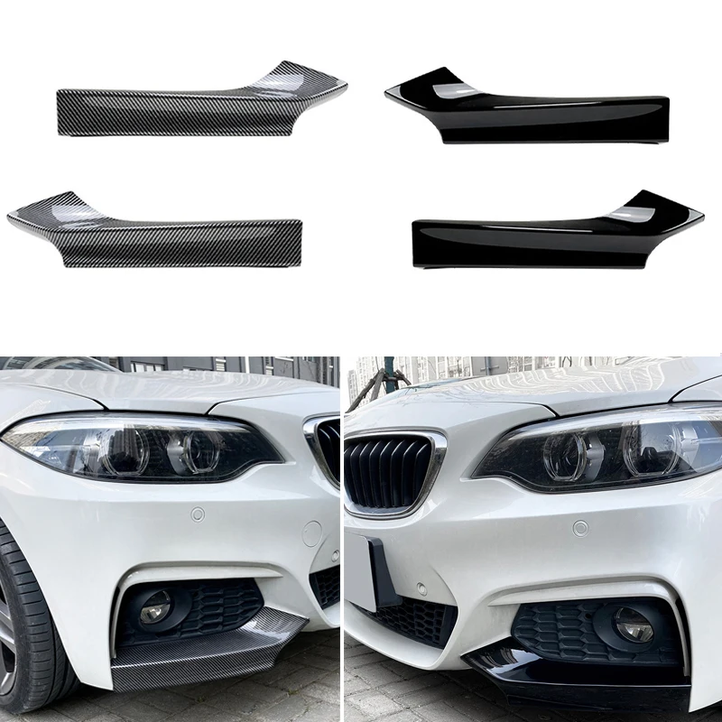 

Carbon Fiber Car Front Bumper Side Splitter Cover Lip Fog Lamp Air Vent Intake Spoiler Canards For BMW F22 F23 M Sport 15-19