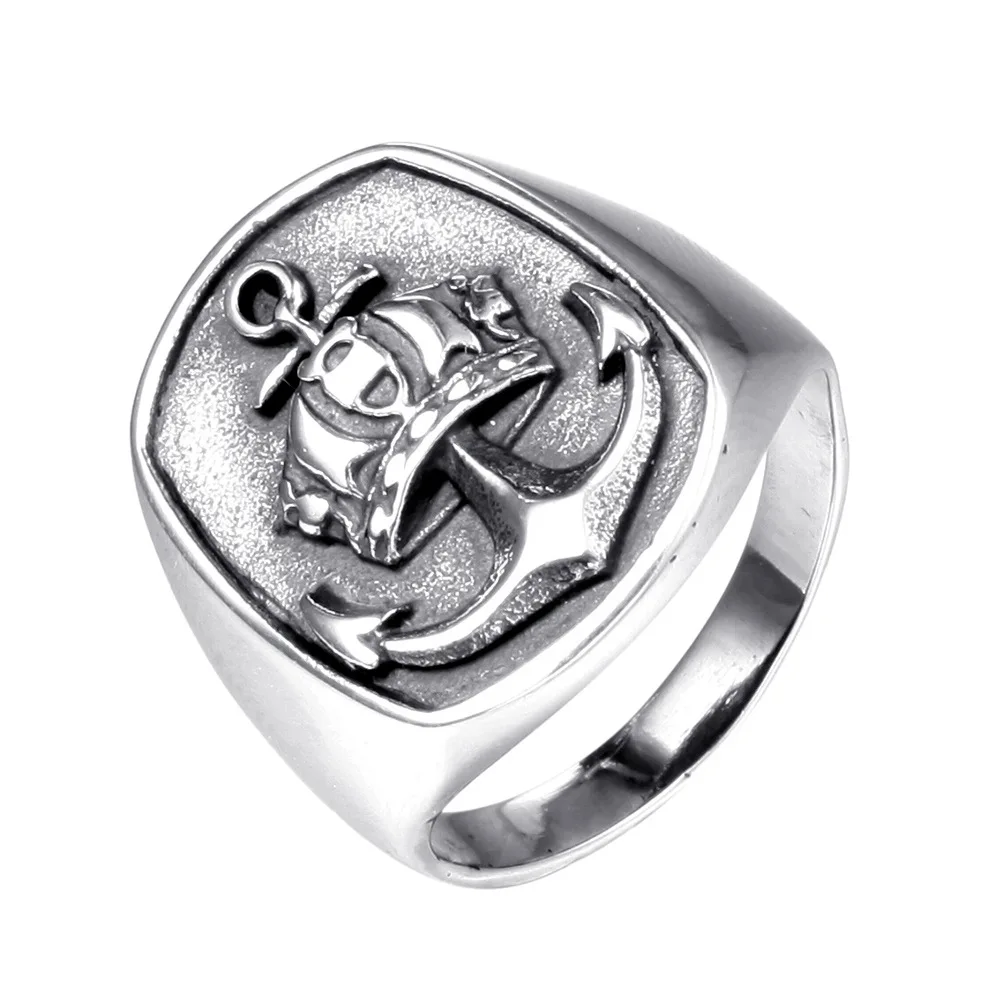 

Lovers Ring Classic Simplicity Retro Titanium Steel Ring Men's Stainless Steel Ring Gift for Valentine's Day