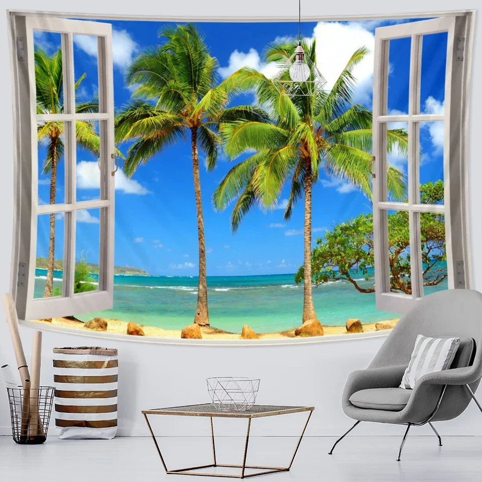 3D гобелен с пейзажем психоделическая сцена Мандала домашнее искусство деко