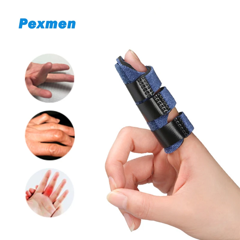 

Pexmen Upgraded Finger Splints Trigger Finger Splint Finger Brace with 3 Fixing Strap for Mallet Finger and Broken Finger