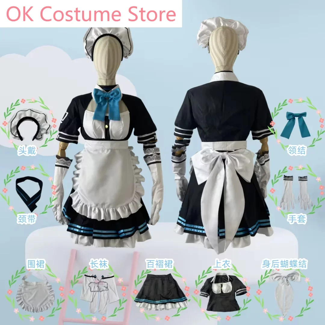 Аниме Синий архив Asuna Ichinose игровой костюм Милая горничная платье униформа