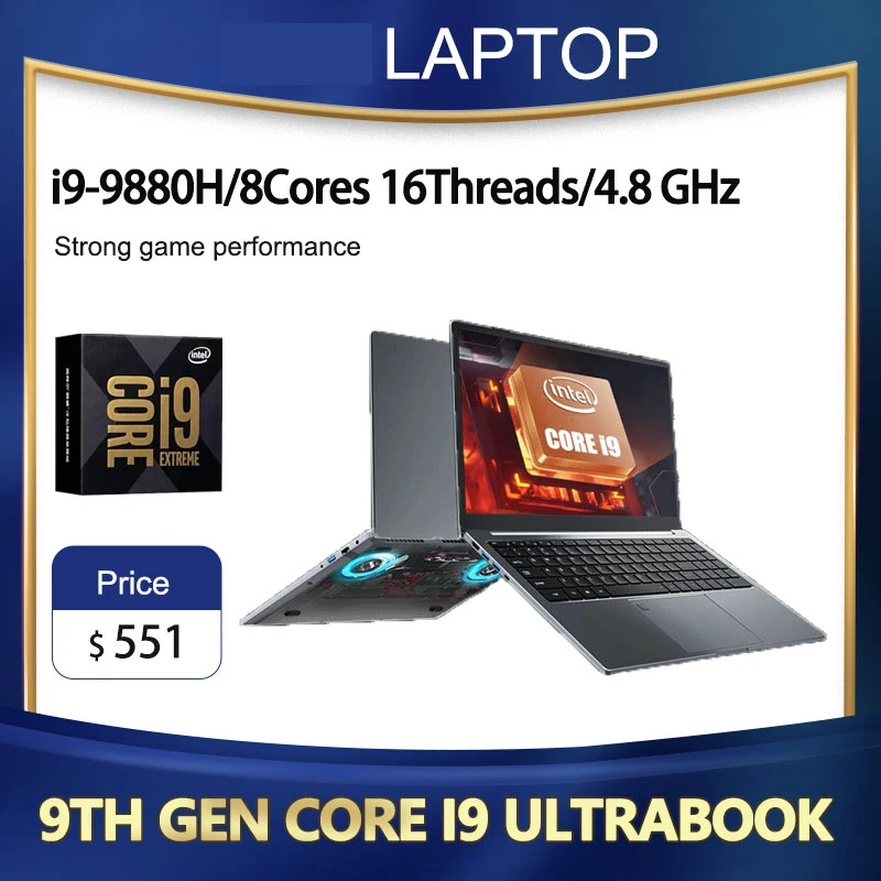 

15,6-дюймовый ультрабук Intel Core Φ, компьютер 2 * DDR4, макс. 64 Гб ОЗУ, Φ SSD, настольный ноутбук с разблокировкой по отпечатку пальца, 5GWIFI