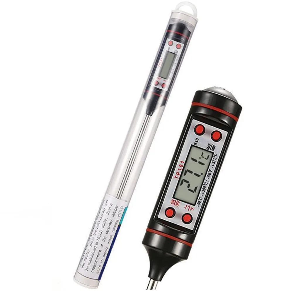 

Электронный цифровой пищевой термометр TP101, 30 шт., щуп из нержавеющей стали 304, измеритель температуры жидкости, барбекю, выпечки масла