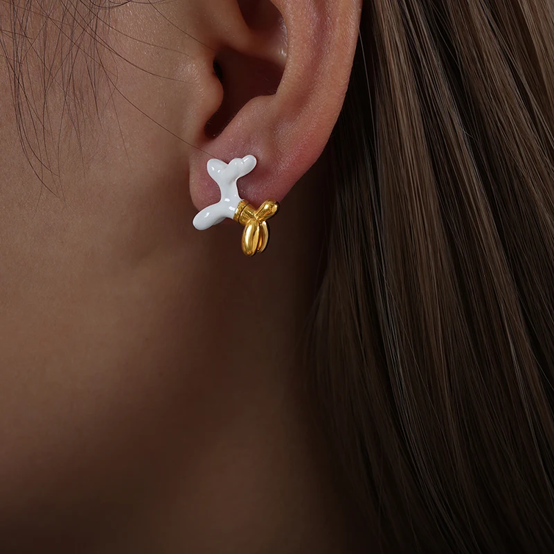 Простые милые серьги-подвески из нержавеющей стали 316L с воздушным шаром и