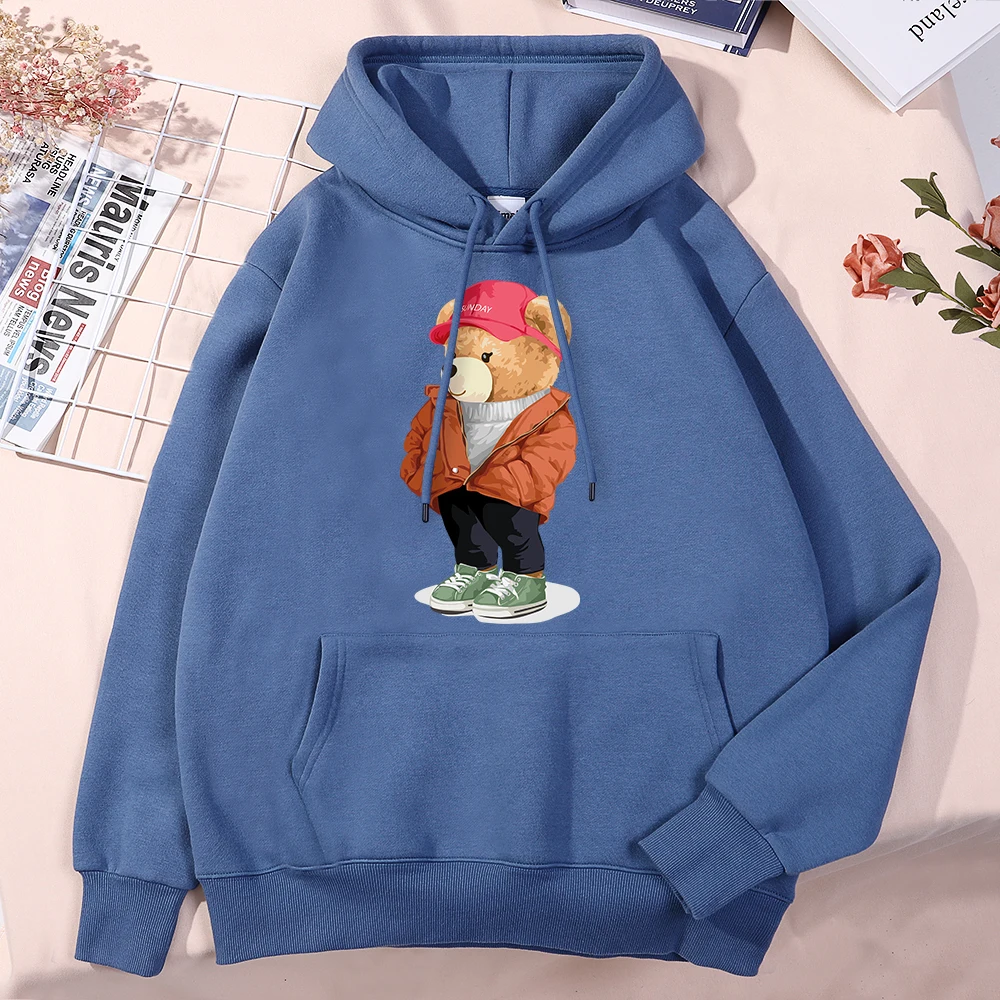 

Street Fashion Teddy Bear'S Clothing Hoodies Man Quality Vintage Clothes Designer Loose Sweatshirts Fashion Hip Hop Hoodie Man