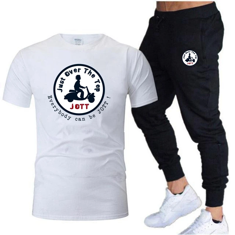 2023 Summer Men's T-Shirt + Pants Suit Men's Sports Suit Brand JOTT Printing Casual Fashion Cotton Short Sleeves T-Shirt sets