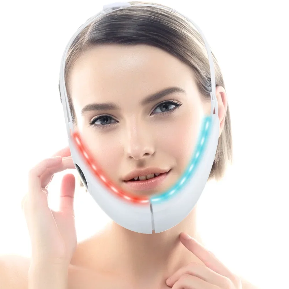 

EMS Facial Lifting Device LED Photon Therapy Facial Slimming Vibrating Massager Double Chin V-line Lifting Device Thin face