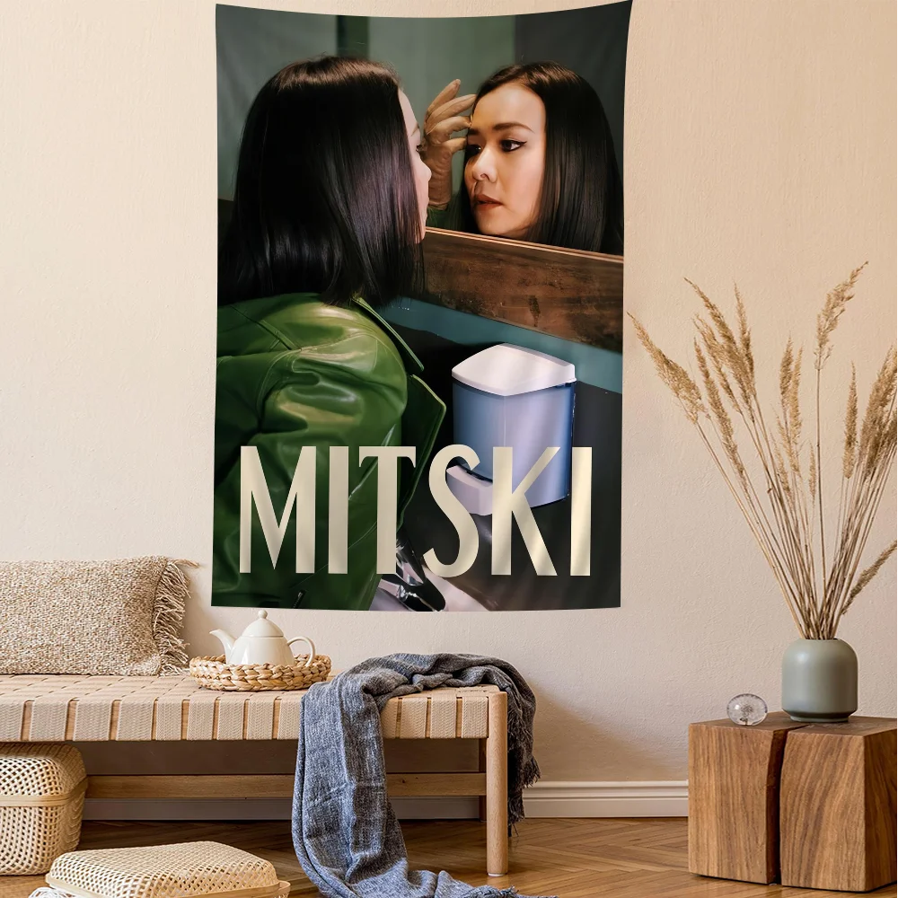 Певица M-Mitski аниме гобелен хиппи цветок настенные ковры Декор в общежитии