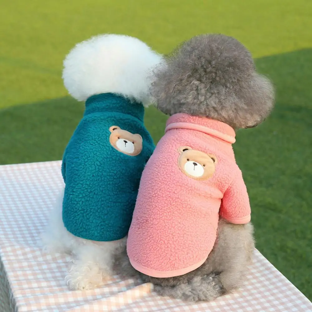 

Dog Pullover Eye-catching Comfortable Cute Bear Pattern Pet Dog Two-legged Clothes For Daily Wear