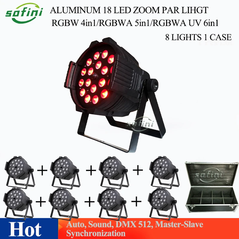 1 × Чехлы 8 светодиодсветильник с увеличением 18x10 Вт Par 4 в Rgbw 18x12 5 Rgbwa 18x15 6 Rgbwauv