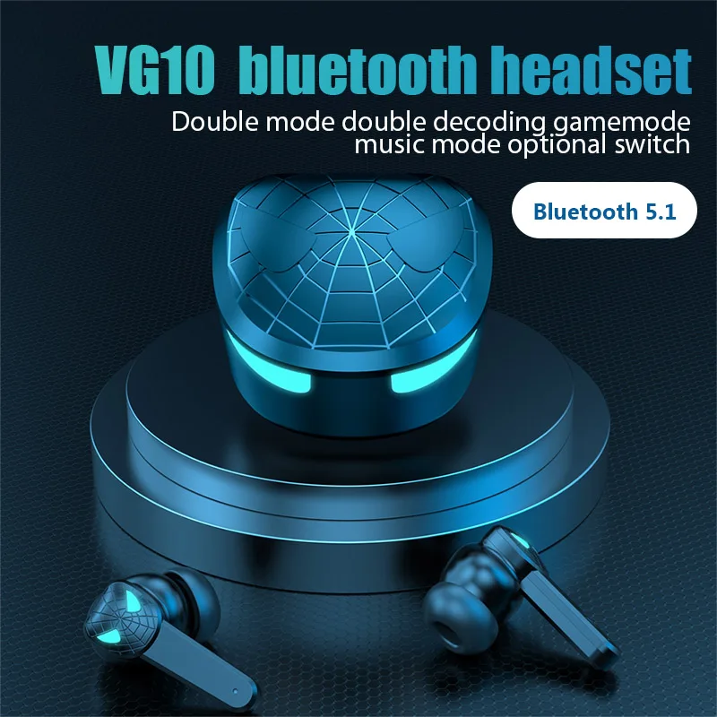

VG10 TWS Bluetooth Original 5.1 HIFI Earphone Sports In-Ear Stereo Earbuds Waterproof Noise Reduction HD Mic Wireless Headphones