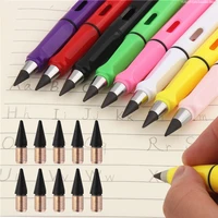 19 pcsset everlasting pencil inkless pencils eternal portable reusable erasable pen for unlimited writing no ink pen stationery