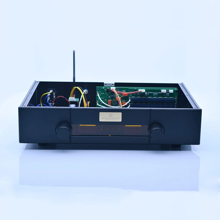 

Gaowen Black Chassis Optical Fiber Coaxial Input Bluetooth 5.0 Built-in Es9038q2m Decoder Board Relay Audio Control
