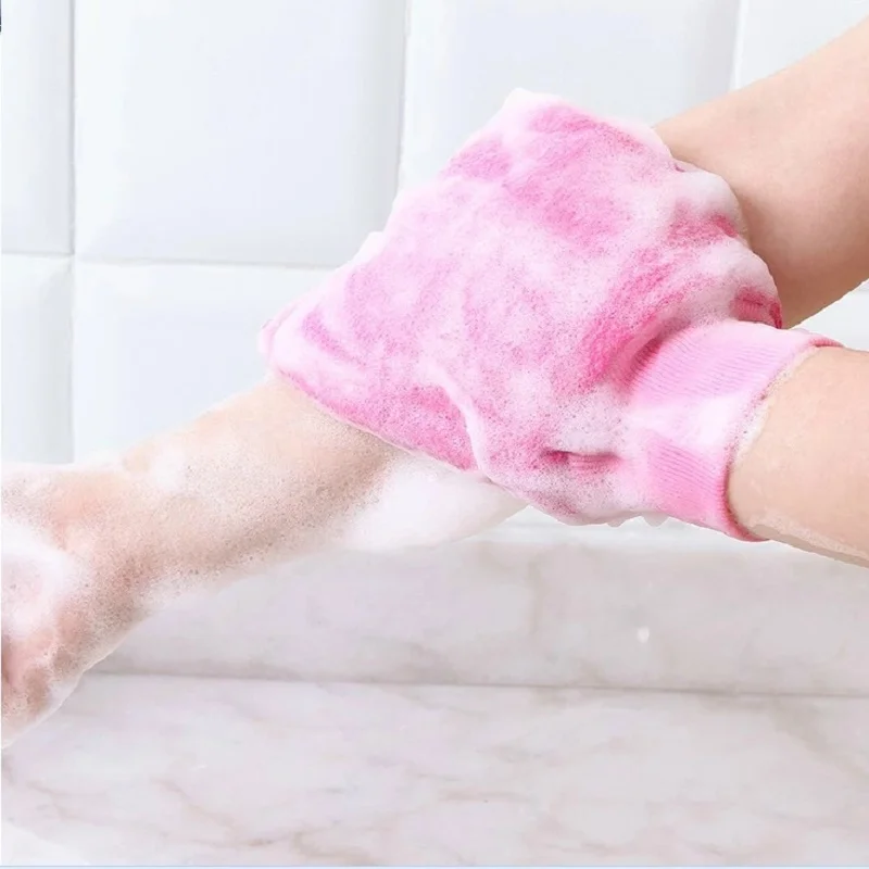 

2 pcs take a bath towel strong decontamination men and women thickened bath gloves fine sand bath towel shower exfoliating