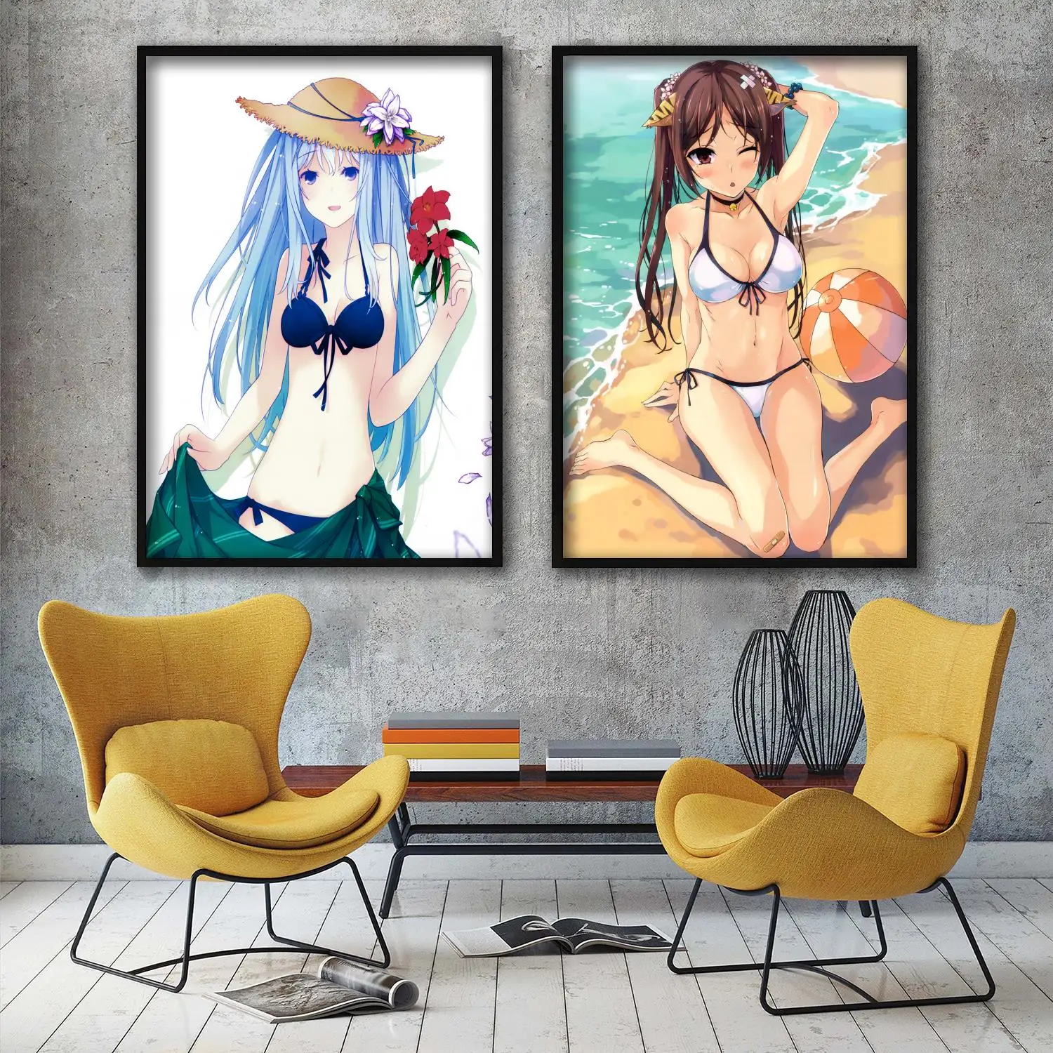

bikini manga cartoon Decorative Painting Canvas 24x36 Poster Wall Art Living Room Posters Bedroom Painting