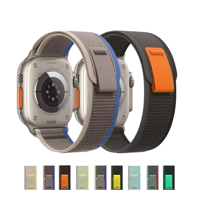 

Ремешок Trail loop для apple watch ultra band 49 мм 45 мм 41 мм 44 мм 40 мм 42 мм 38 40 44 45 мм, нейлоновый браслет для iwatch series 7 8 6 se 3