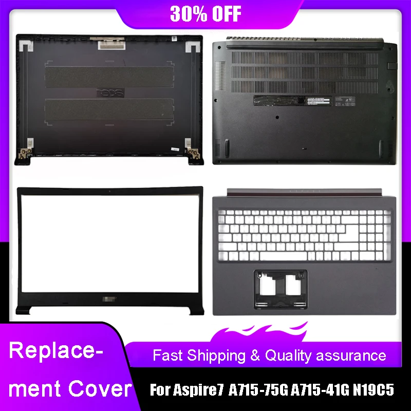 

Новинка, задняя крышка для ноутбука, ЖК-дисплей для Acer Aspire7, A715-75 A715-75G N19C5, передняя панель, Упор для рук, Верхняя Нижняя деталь, Оболочка A B C D