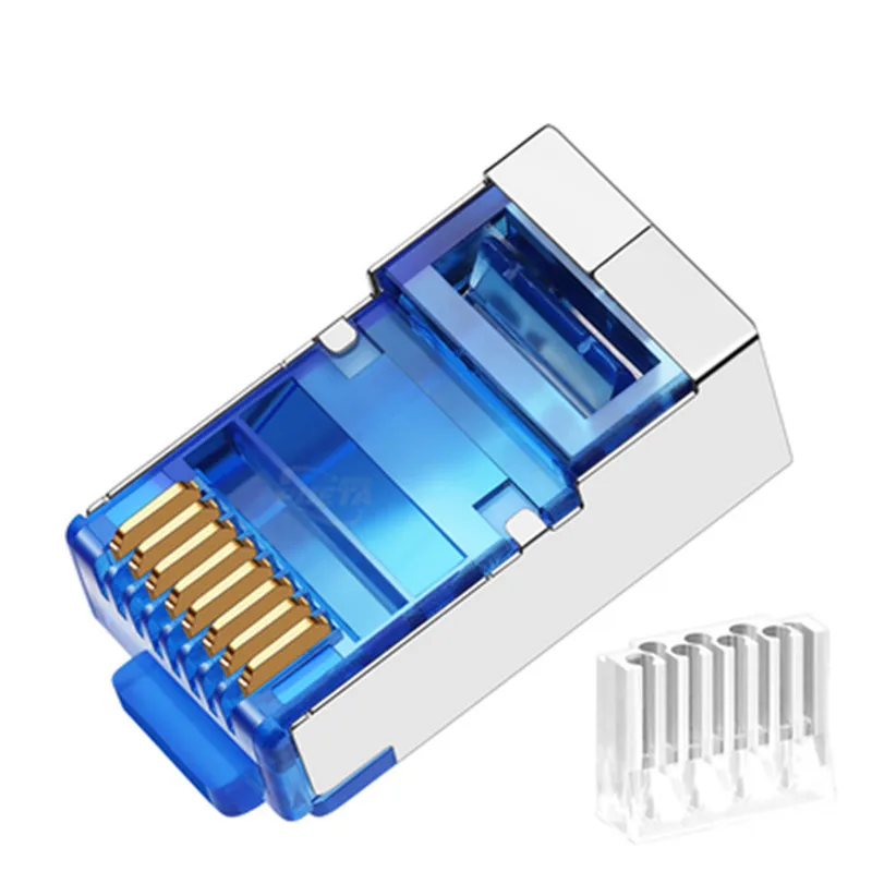 

Cat6a RJ45 Connector 8P8C Modular Crystal Head Network Cable Plug Gold Plated Category 6A Ethernet Adapter For UTP FTP SFTP 1mm