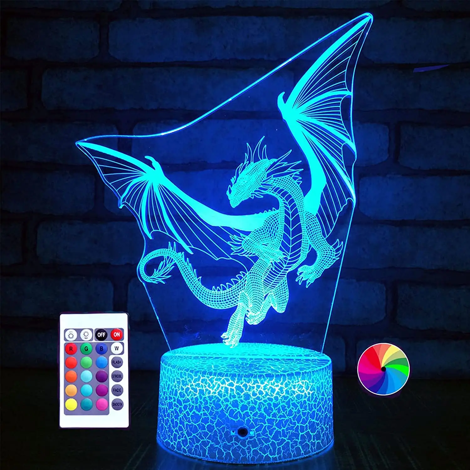 

Dragon Horse Dinosaur 3D Lamp Acrylic USB LED Night Lights Neon Sign Lamp Christmas Decorations for Home Bedroom Birthday Gifts