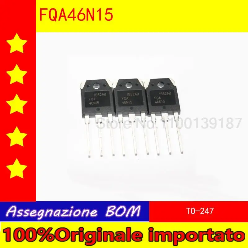 

10pcs/lot FQA46N15 46N15 TO-247 MOS field-effect transistor 50A 150V