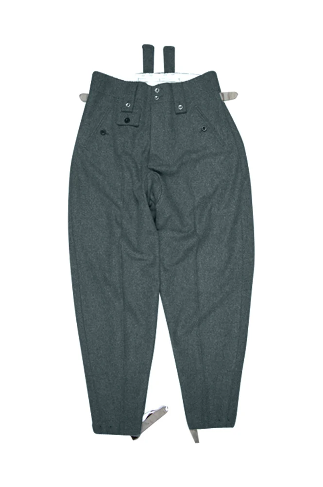 

GUWB-014 WWII German Heer M43 Italian Field Wool trousers keilhosen blue green grey