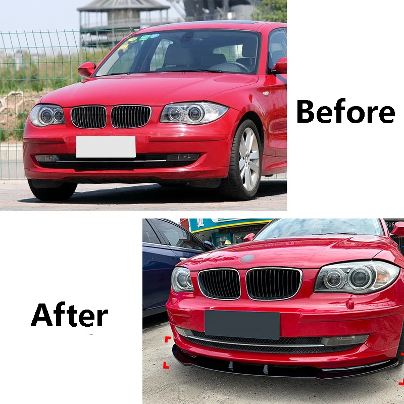 Для BMW 1 серии E81 E82 E87 E88 LCI модель 2005-2011 автомобильный передний бампер спойлер