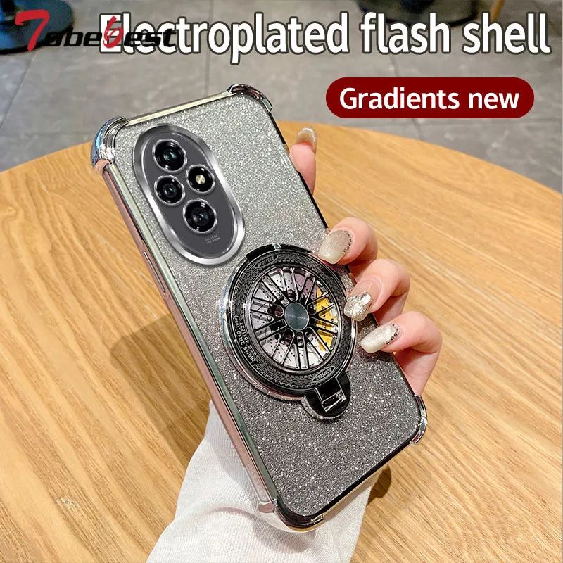 Блестящий противоударный чехол с градиентным покрытием для телефона Huawei Honor 200 100