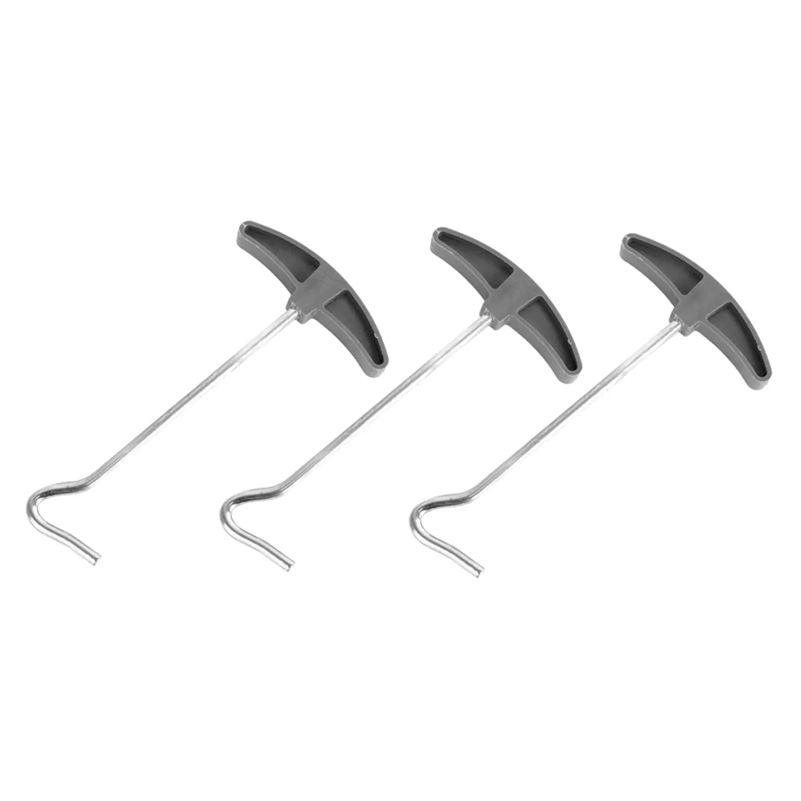 

Tent Peg Ground Hook Pullers with Hook Stakes Hook Remover Puller Extractor Lightweight Convenient Durable for Camping Awning