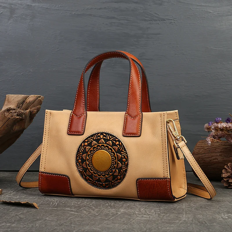 

Кожаная женская сумка, сумка контрастных цветов, кожаный Тотем с тиснением, маленькая квадратная сумка, сумка на одно плечо, сумка-мессенджер на молнии