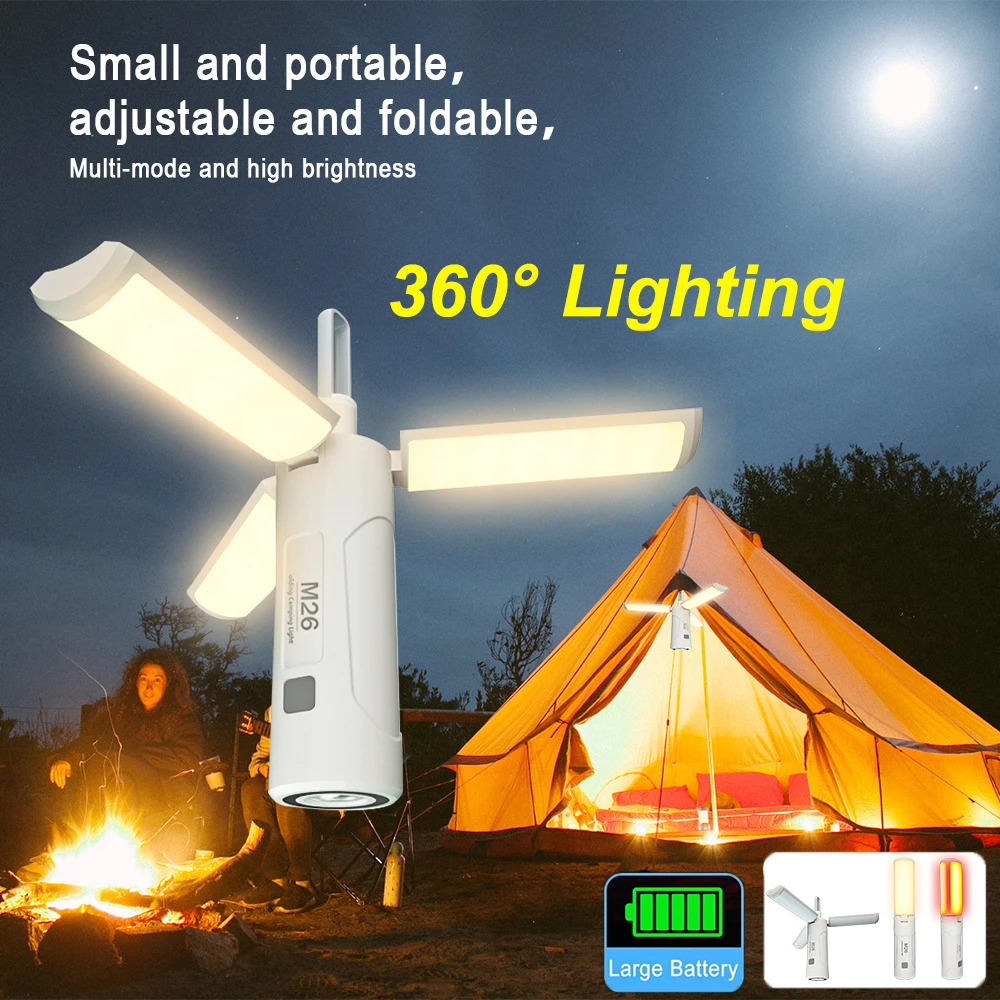 

Multifunctional IPX4 Camping Lamp 2000/3500mAh Rechargeable Camping Light Dimming Tent Light for Fishing Emergency Hiking