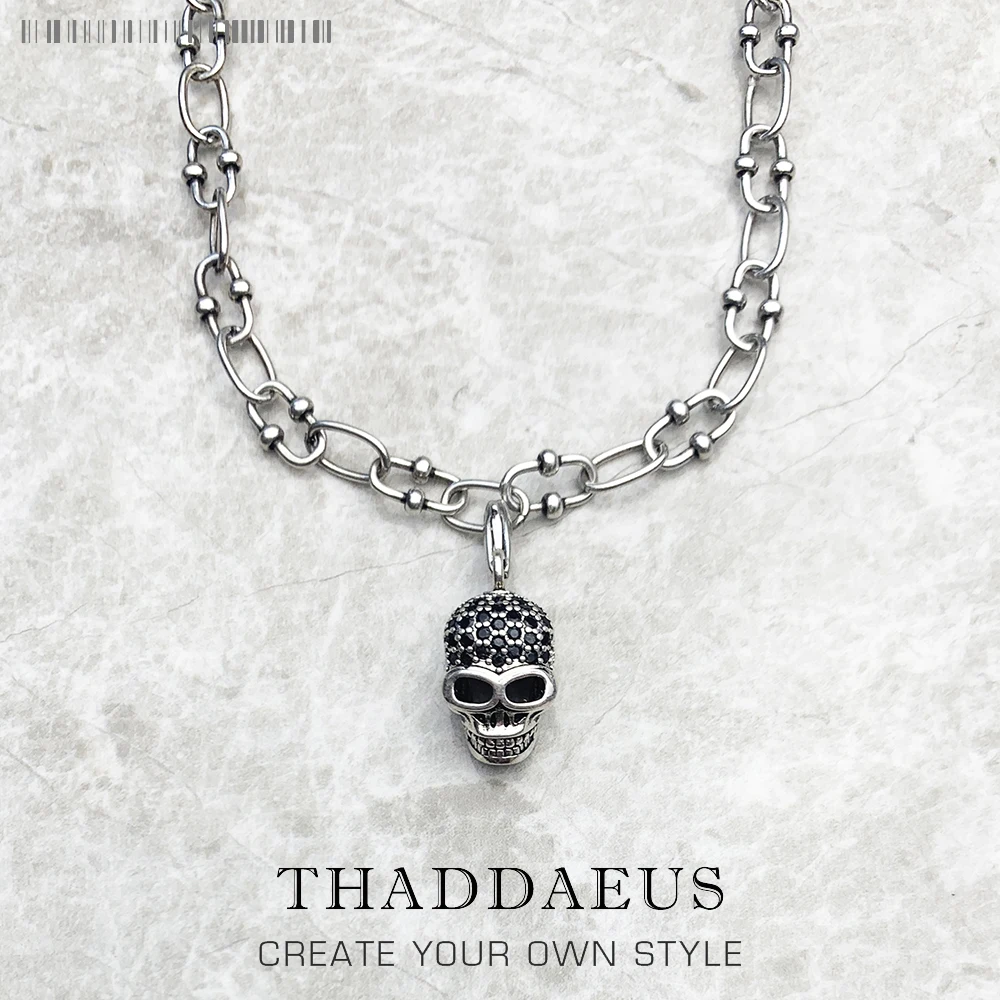 Ожерелье с подвеской в виде черепа для мужчин и женщин брендовая бижутерия из