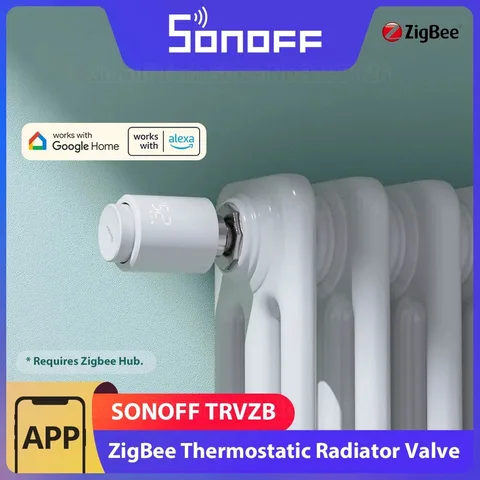 Термостатический клапан радиатора SONOFF TRVZB Zigbee, Умный домашний нагреватель с дистанционным управлением через eWeLink Alexa