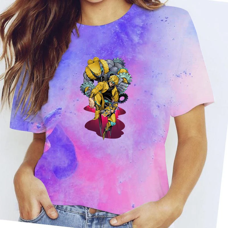 

Mens Jojo Bizarre Adventure T Shirts Men Short Sleeves Manga Tshirt Tie Dye Tee Tops Japan Anime Clothes Women Harajuku Shirt