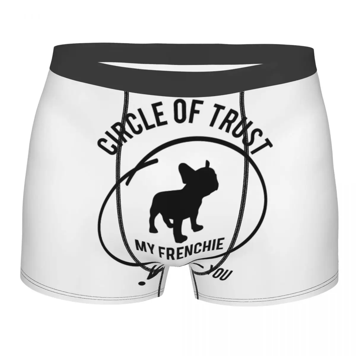 

Circle Of Trust Black Men Boxer Briefs Underpants French Bulldog Frenchie Dog Highly Breathable High Quality Birthday Gifts