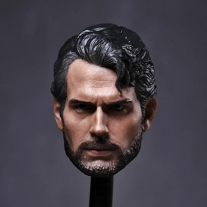 

1/6 Solider Henry Cavill Head Sculpt PVC Head Carving Model For 12'' PH TBL Male Action Figure Body