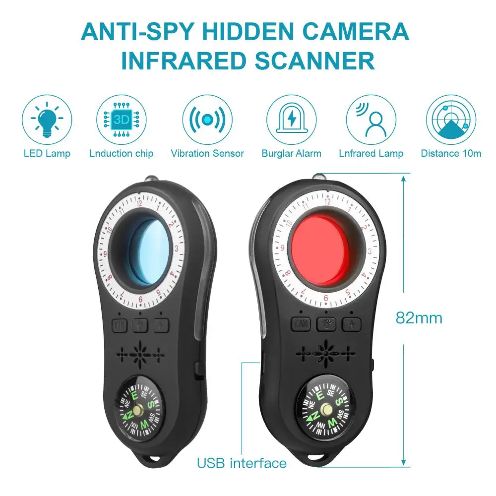 

S100 Detector Hotel Anti-sneak Shooting And Anti-eavesdropping Wireless Precision Alarm Detector Infrared Gps Detector
