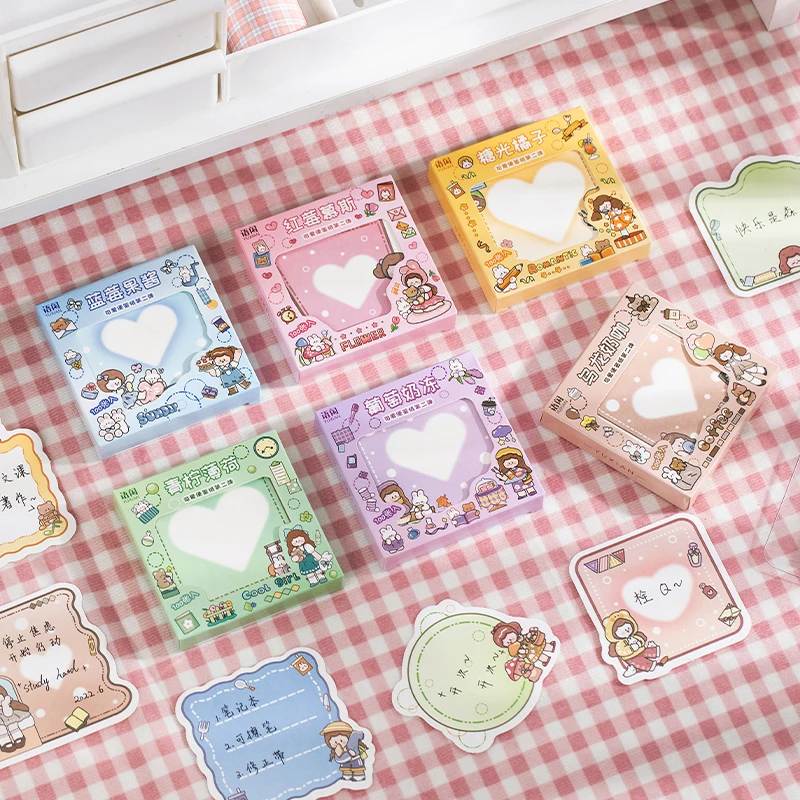 

6packs/LOT argo galaxy roaming bullet 2 series cute lovely message paper memo pad