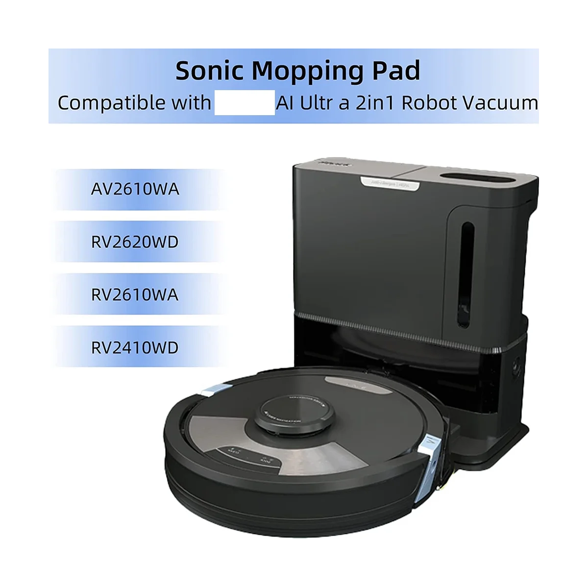 

RV2610WA Vacuum Mop Replacement Pads Compatible for Shark RV2610WA AV2610WA AI Ultra 2- In-1 Robot Vacuum 6 Pack