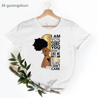 powerful woman print tshirt women afro queen black girls magic t shirt femme summer fashion melanin t shirt female streetwear