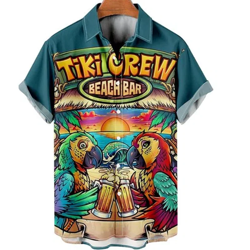 

Men's Graffiti Shirt 3d Printed Personalized Hawaiian Shirts For Men Short Sleeve Oversized Tops Tees Shirt Men Animal Blouse