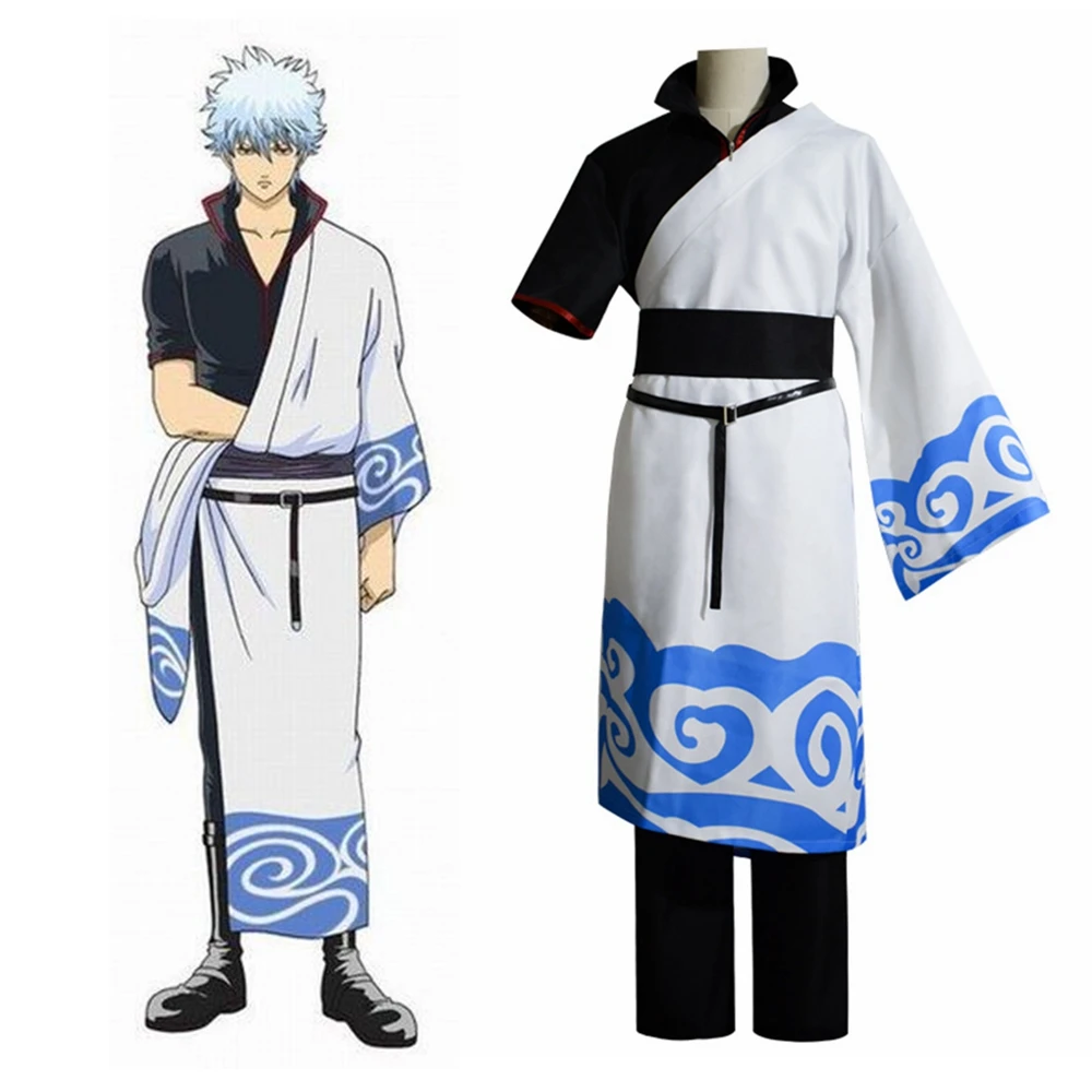

Унисекс аниме Cos GINTAMA костюм Саката гинтоки костюмы наряд Хэллоуин Рождественская форма костюмы