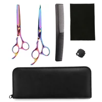 profession hairdresser colorful hair cutting scissors set stainless steel salon barber shears hairdressing kit barber essentials
