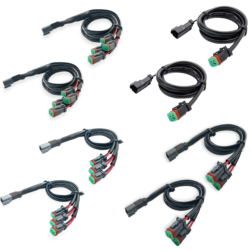 2 вывода 1 в Deutsch с двумя выходами DT DTM гнездовой разъем адаптеры для светодиодной