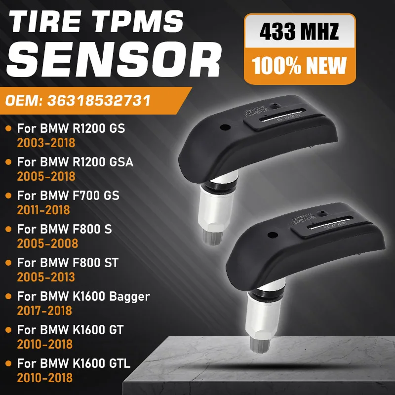 

Датчик давления в шинах для BMW R1200GS R1200GSA BMW F800S F800ST BMW F700GS BMW K1600GT K1600GTL Tpms мотоцикла 8532731 8532732
