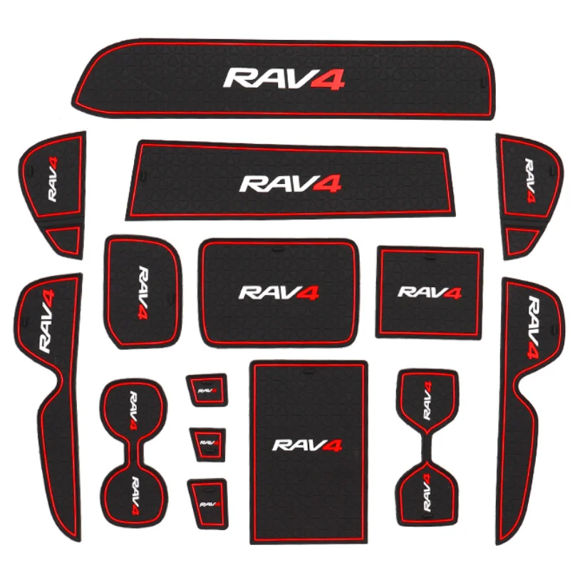 

Новинка для Toyota RAV4 выпущенная прокладка дверного слота Willanda специальный коврик для хранения интерьера декоративные аксессуары для автомоб...