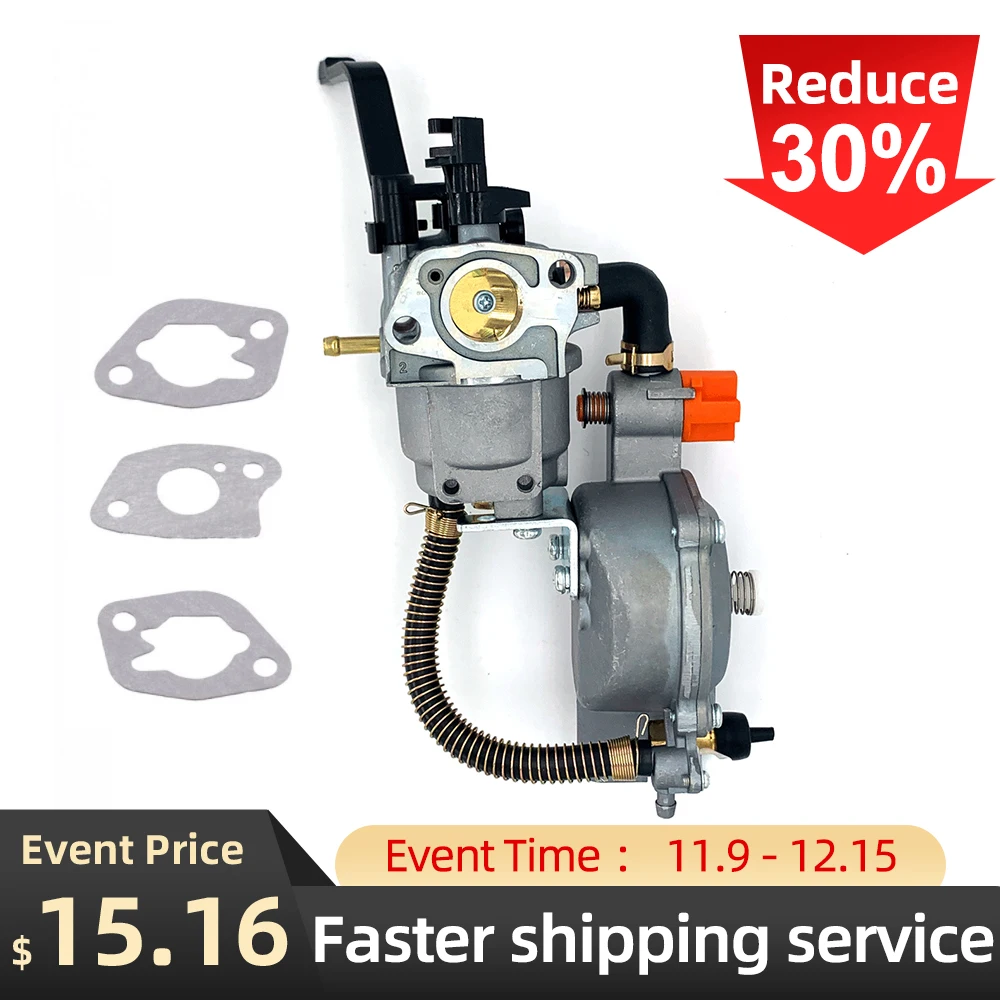 

168F Dual Fuel Carburetor for Honda Gasoline Generator GX160 LPG NG 2KW Conversion Kits 2.8KW GX200 170F